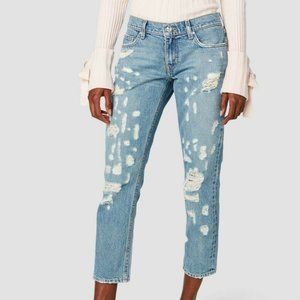 Derek Lam Denim Distressed Mid-rise Slim Jeans